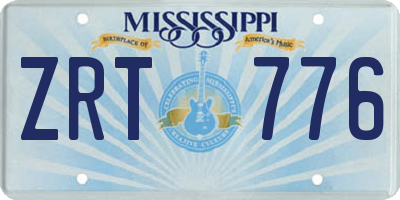 MS license plate ZRT776