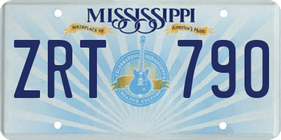 MS license plate ZRT790