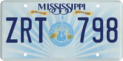 MS license plate ZRT798
