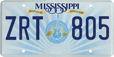 MS license plate ZRT805