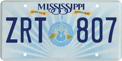 MS license plate ZRT807