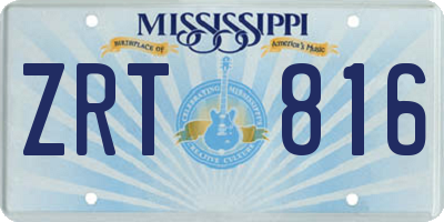 MS license plate ZRT816