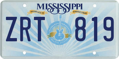 MS license plate ZRT819