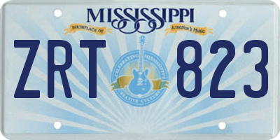 MS license plate ZRT823