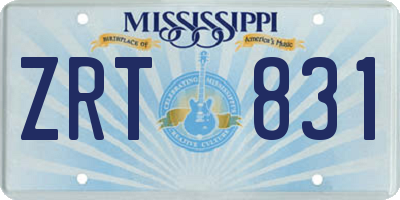 MS license plate ZRT831