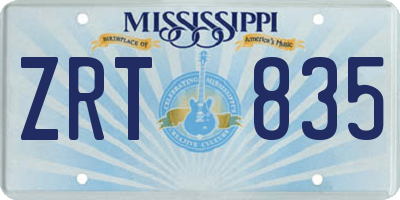 MS license plate ZRT835