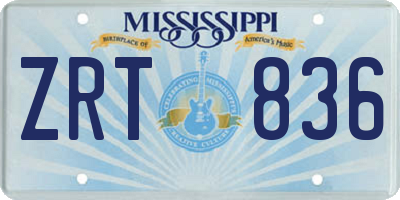 MS license plate ZRT836
