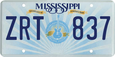 MS license plate ZRT837