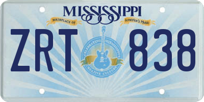 MS license plate ZRT838