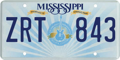 MS license plate ZRT843