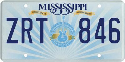 MS license plate ZRT846