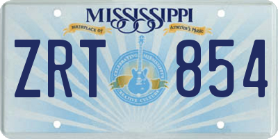 MS license plate ZRT854