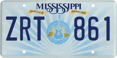 MS license plate ZRT861