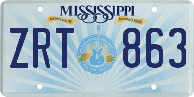 MS license plate ZRT863