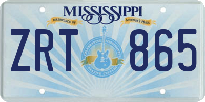 MS license plate ZRT865