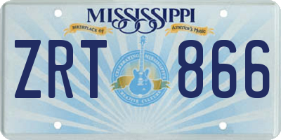 MS license plate ZRT866