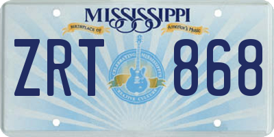 MS license plate ZRT868