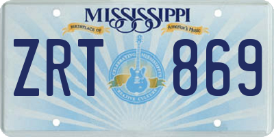MS license plate ZRT869