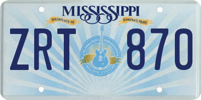 MS license plate ZRT870