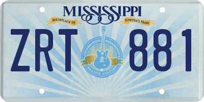 MS license plate ZRT881
