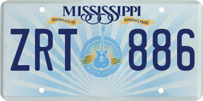 MS license plate ZRT886