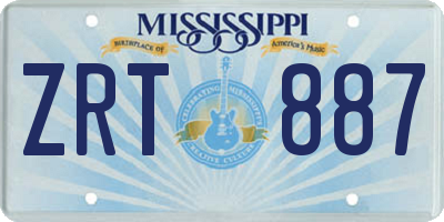 MS license plate ZRT887