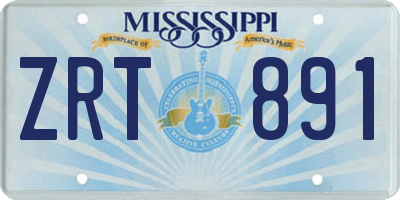 MS license plate ZRT891