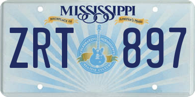 MS license plate ZRT897