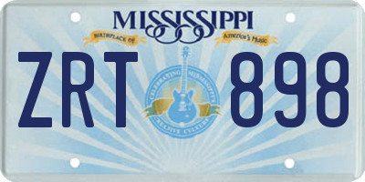 MS license plate ZRT898