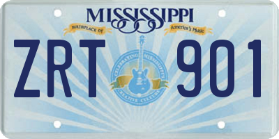 MS license plate ZRT901