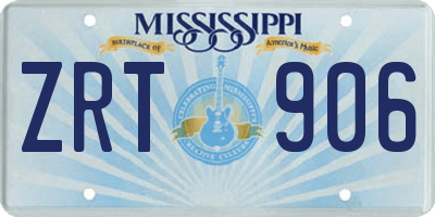 MS license plate ZRT906