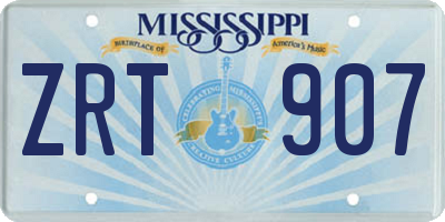 MS license plate ZRT907