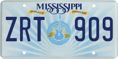 MS license plate ZRT909