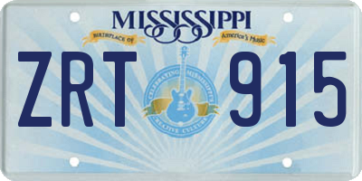 MS license plate ZRT915