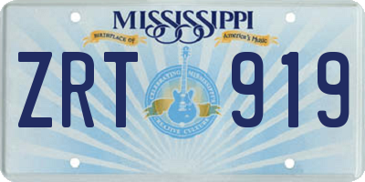 MS license plate ZRT919