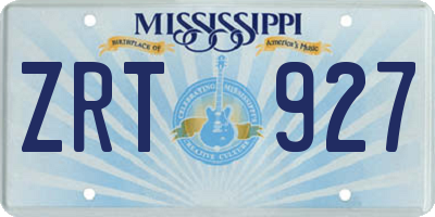 MS license plate ZRT927