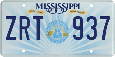 MS license plate ZRT937