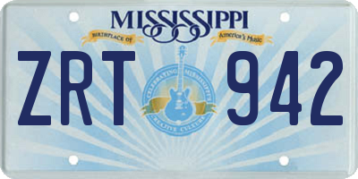 MS license plate ZRT942