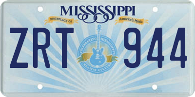 MS license plate ZRT944