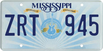 MS license plate ZRT945