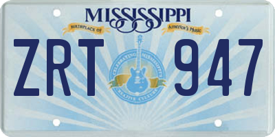 MS license plate ZRT947