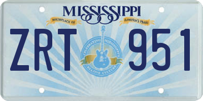 MS license plate ZRT951