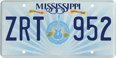 MS license plate ZRT952