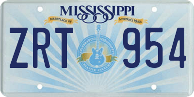 MS license plate ZRT954
