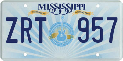 MS license plate ZRT957