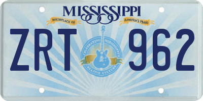 MS license plate ZRT962