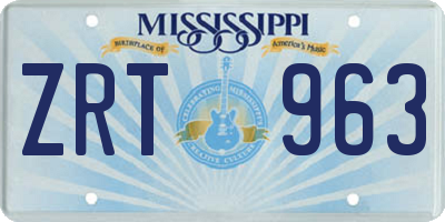 MS license plate ZRT963