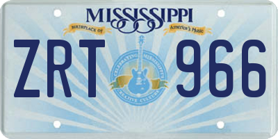 MS license plate ZRT966