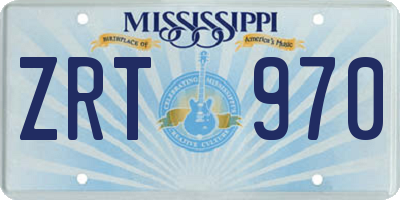 MS license plate ZRT970