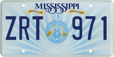 MS license plate ZRT971